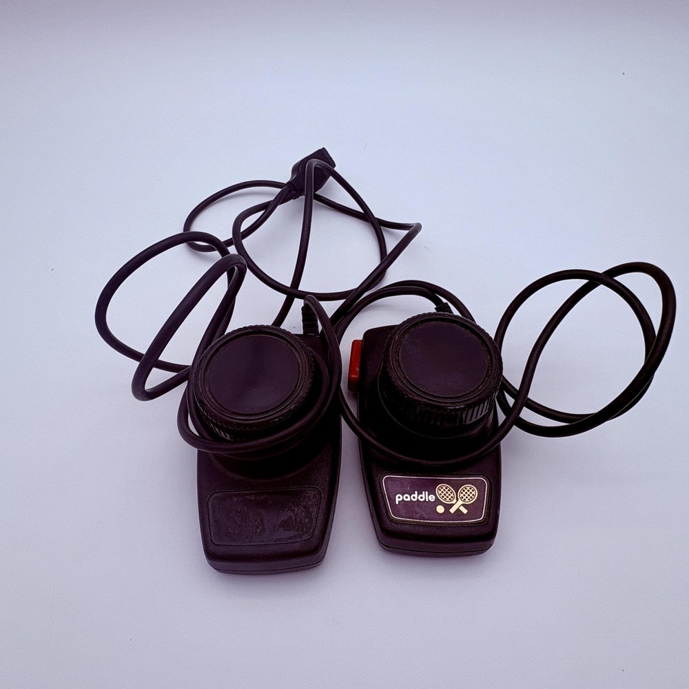 Vintage Atari 2600 Controller Lot Joystick Paddles Driving Black‎ Wired OEM